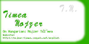 timea mojzer business card